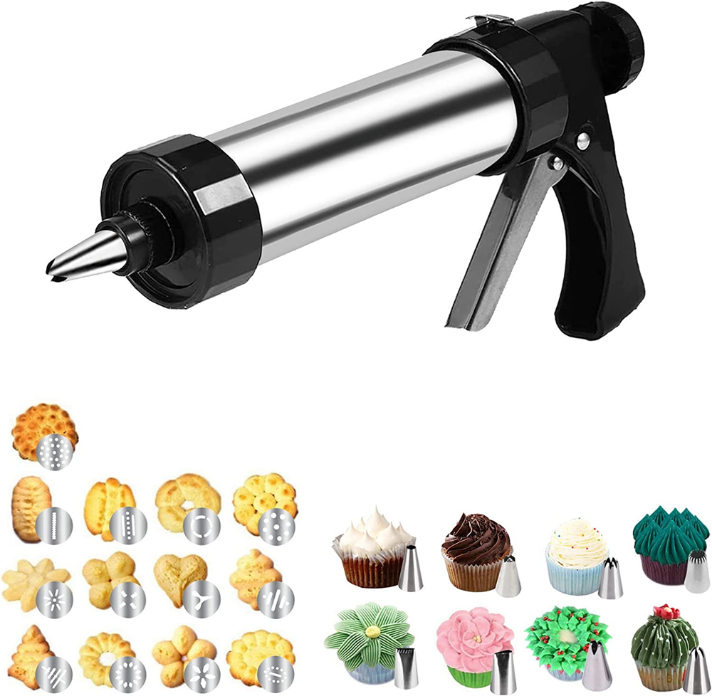 Piping Bag Disposable - LMETJMA Cookie Press Kit Zestawy pistoletów