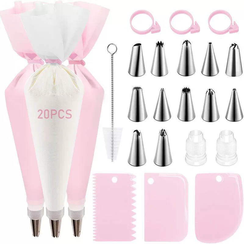 Piping Bag Disposable - Zestaw do dekorowania ciast: worki cukiernicze