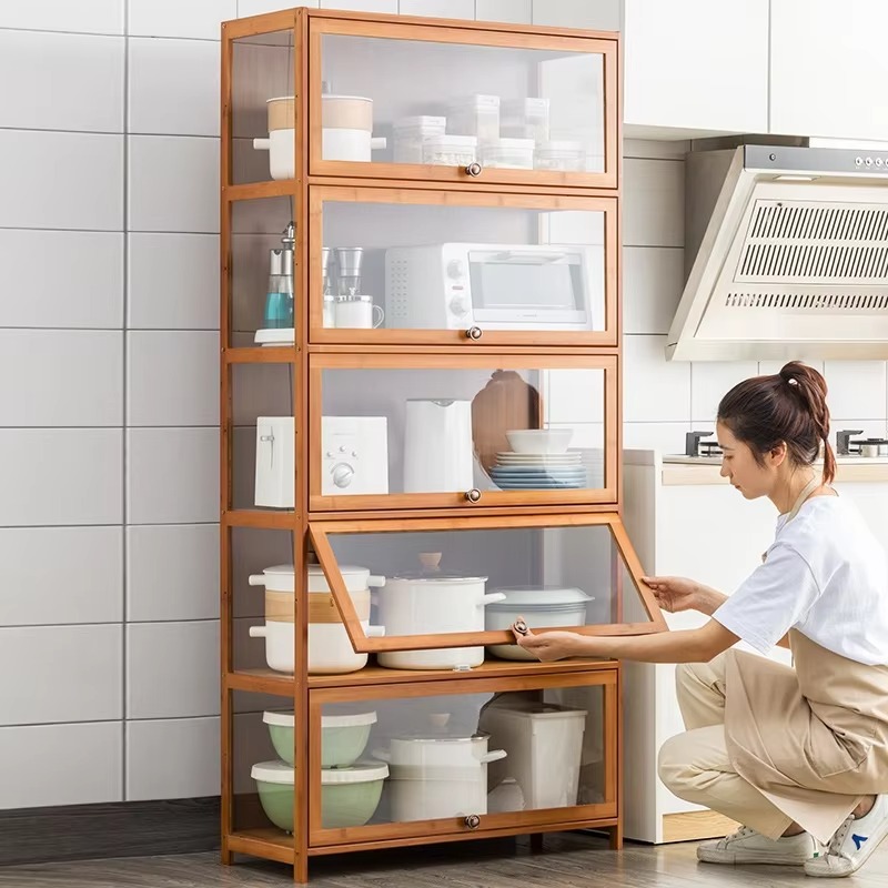 Kitchen Baking Cart - Wózek kuchenny z drewna mango, regulowana