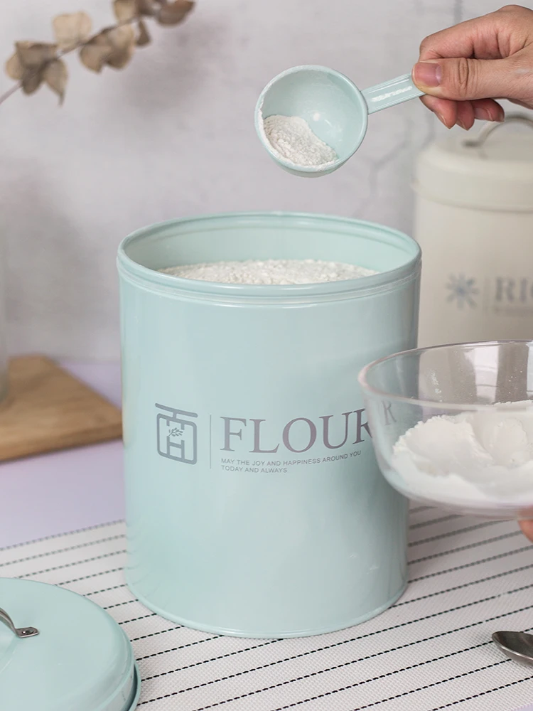 Kitchen Baking Storage Containers - Okrągły pojemnik do przechowywania mąki do