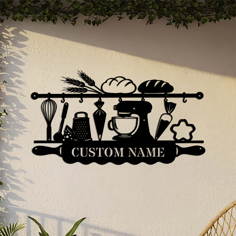 Baking In Kitchen - Personalizowana żelazna dekoracja ścienna do kuchni,