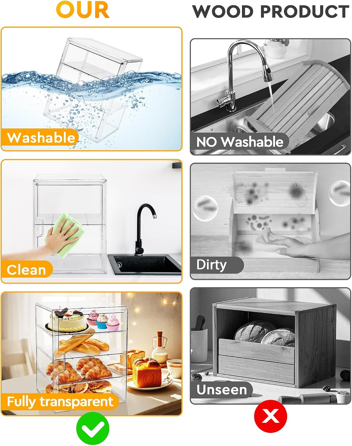 Witryna na ciasta, pojemnik na – Kitchen Baking Storage Containers recenzja i cena