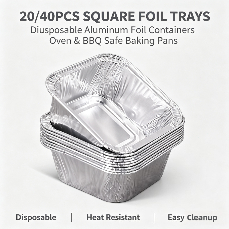 20/40 szt. Kwadratowe jednoraz – Kitchen Baking Storage Containers recenzja i cena