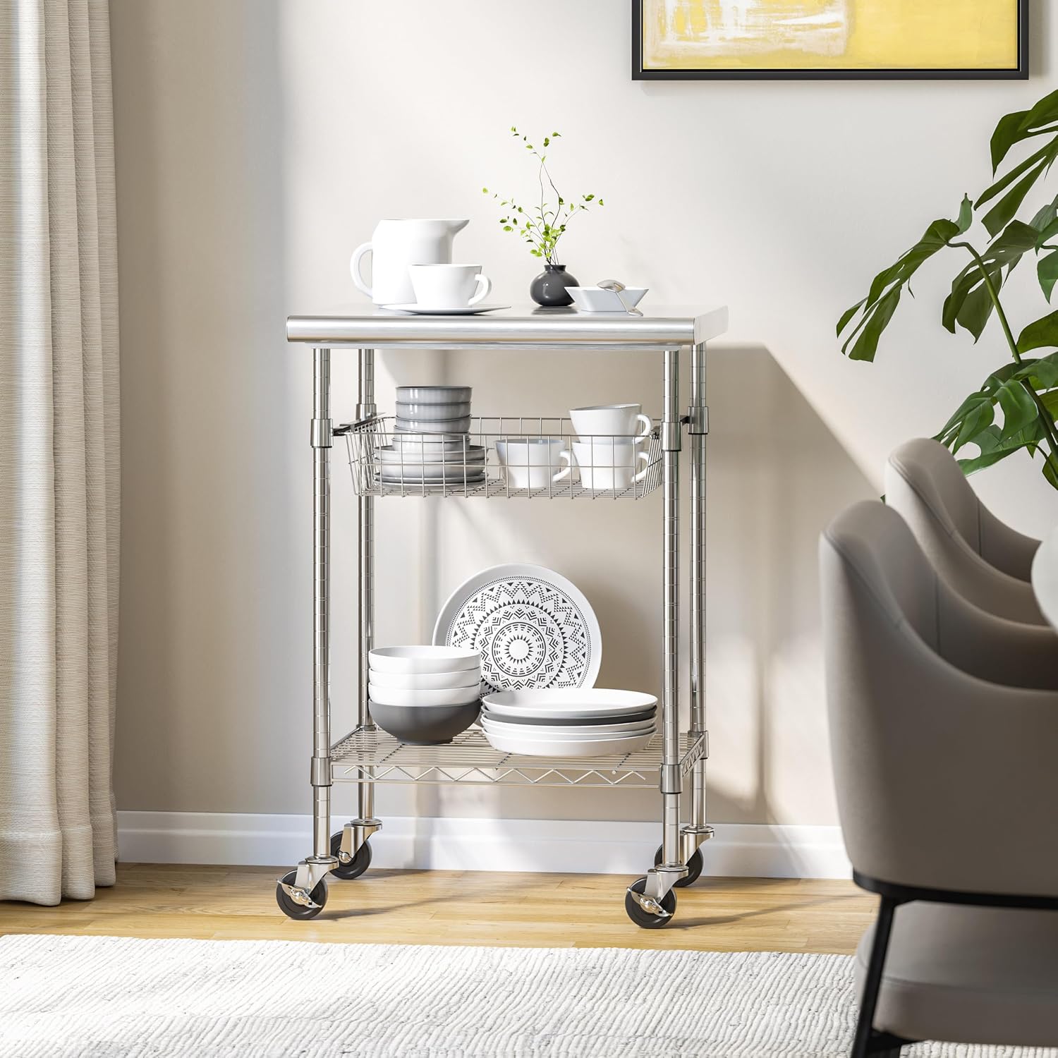 Stół roboczy ze stali nierdzew – Kitchen Baking Cart recenzja i cena