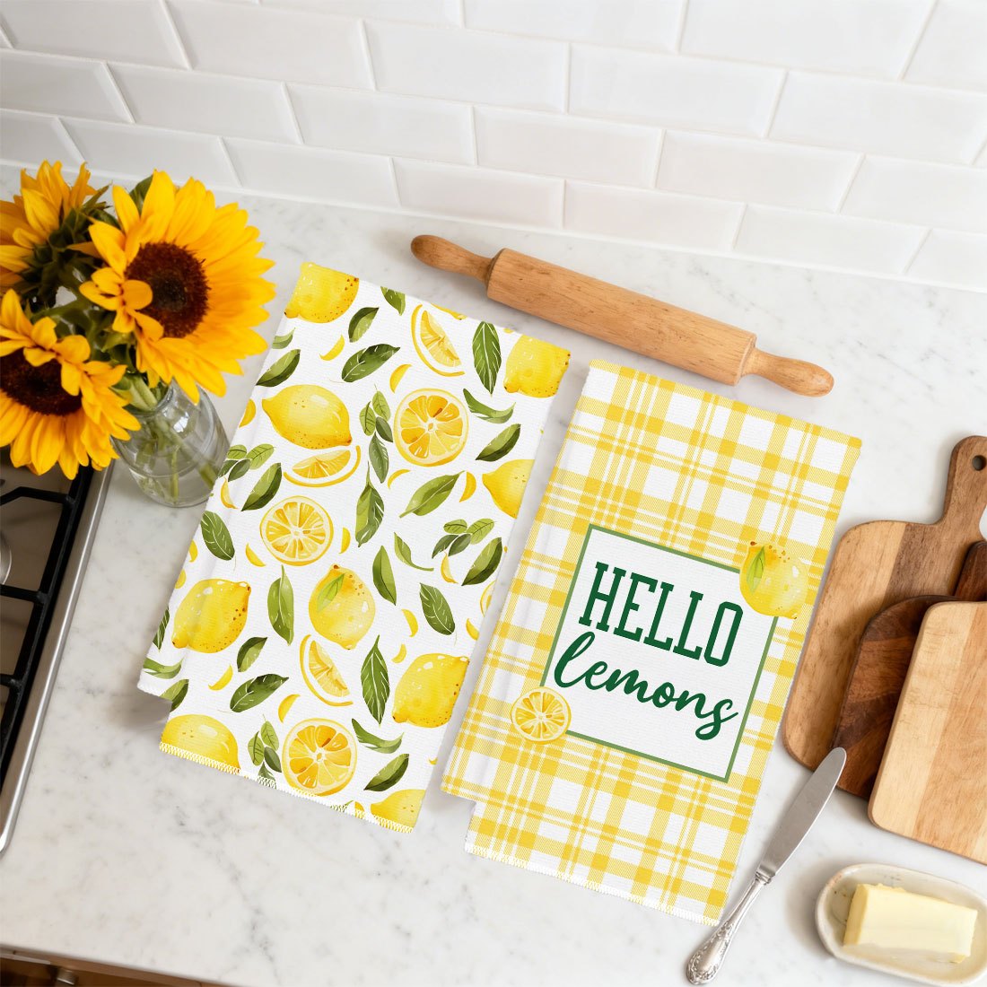2 sztuki, żółto-białe, w kratk – Kitchen Baking Necessities recenzja i cena