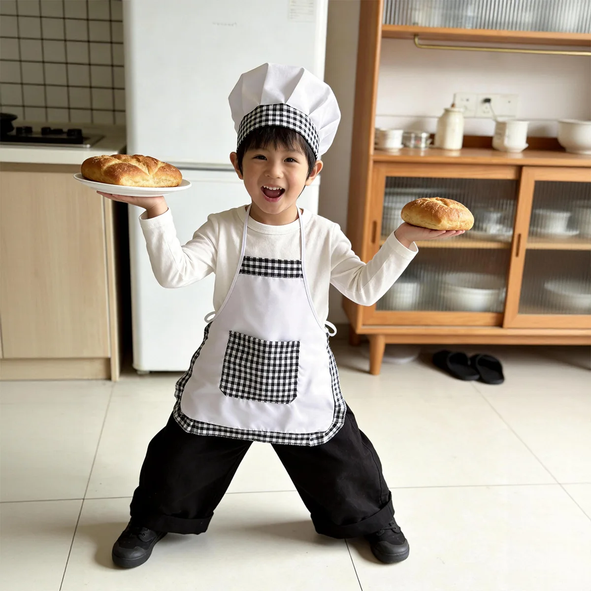 2 szt. Dziecięcy fartuch i cza – Baking Kitchen Set Up recenzja i cena