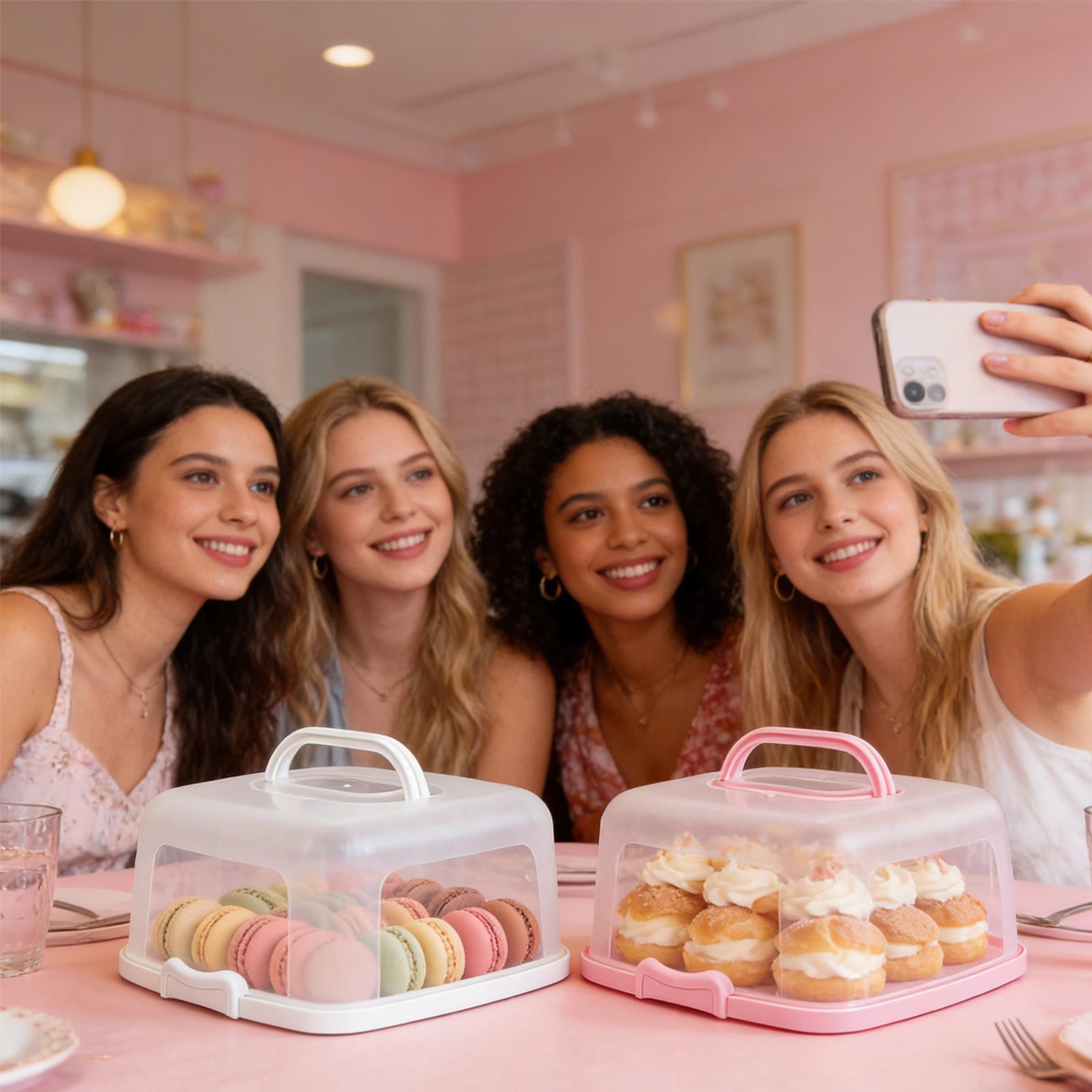 Pojemnik na ciasto 25 cm z uch – Kitchen Baking Storage Containers recenzja i cena