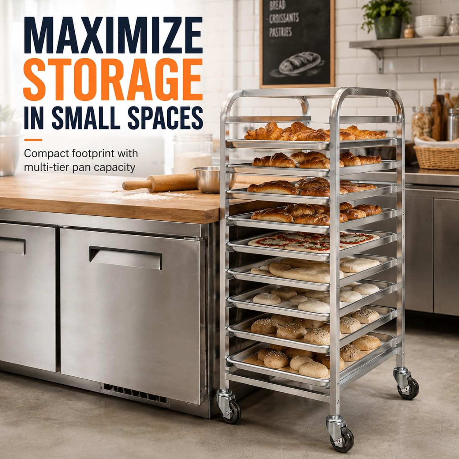 10-poziomowy stojak na blachy  – Kitchen Baking Cart recenzja i cena